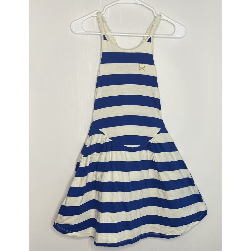 No Added Sugar Blue Striped Bustle Dress Size 11-12Y